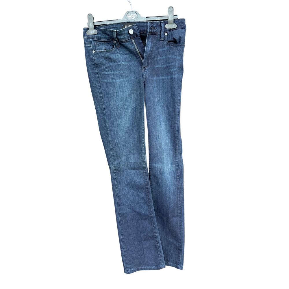 PAIGE High Rise Manhattan Bootcut Jeans Brighton Dark 25
